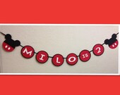 Mickey Mouse Birthday Decoration Banner - Personalized