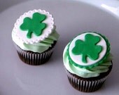 Fondant Shamrock Cupcake Toppers