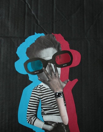 3d Dude- original handmade collage