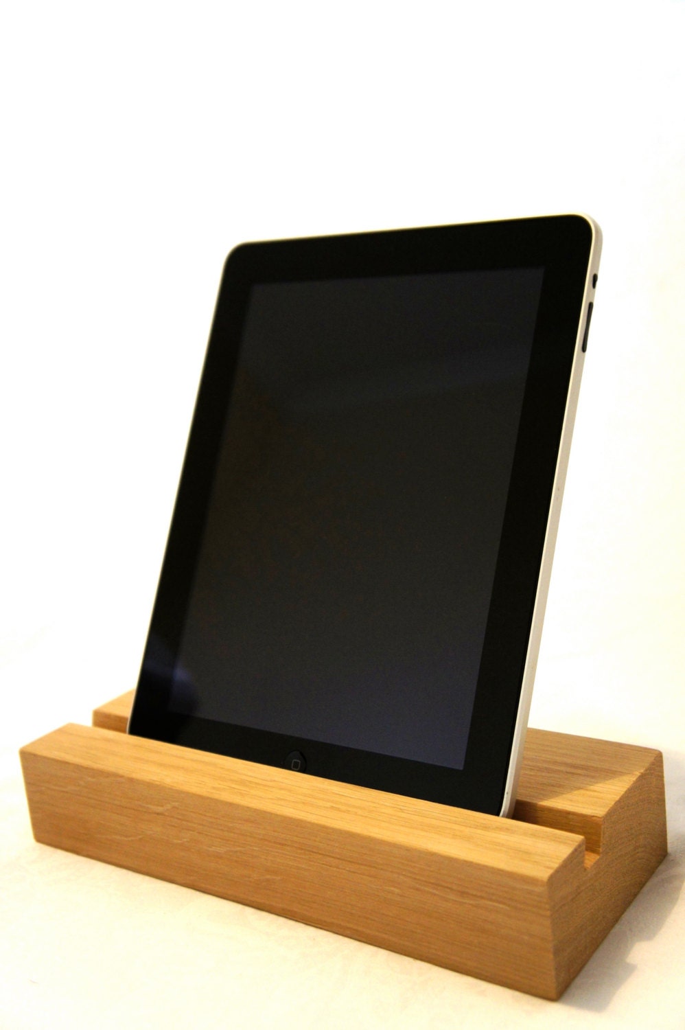 Solid Oak Wooden iPad Stand