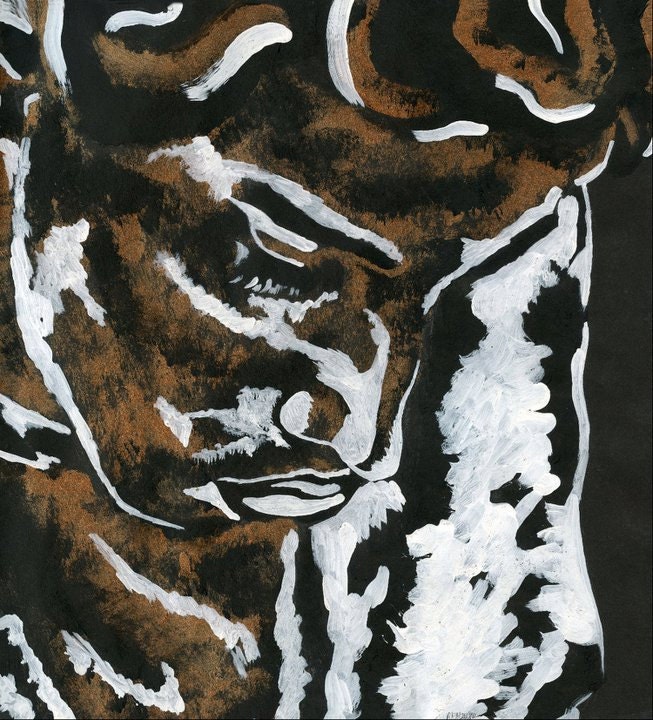 Giclee high quality art print of 'Kal' produced in acrylic paint