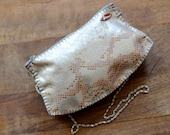 Ocèano leather purse / silver and violet clutch / handbag / original design