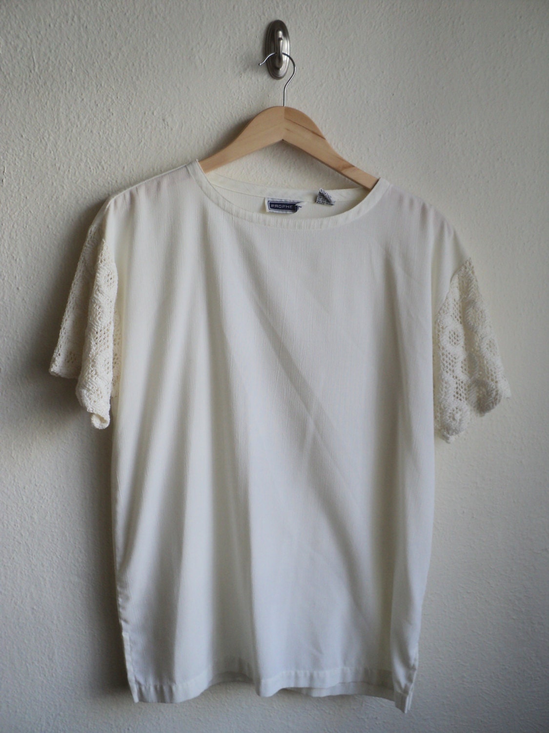Oversized White Circular Woven Short Sleeve Shirt