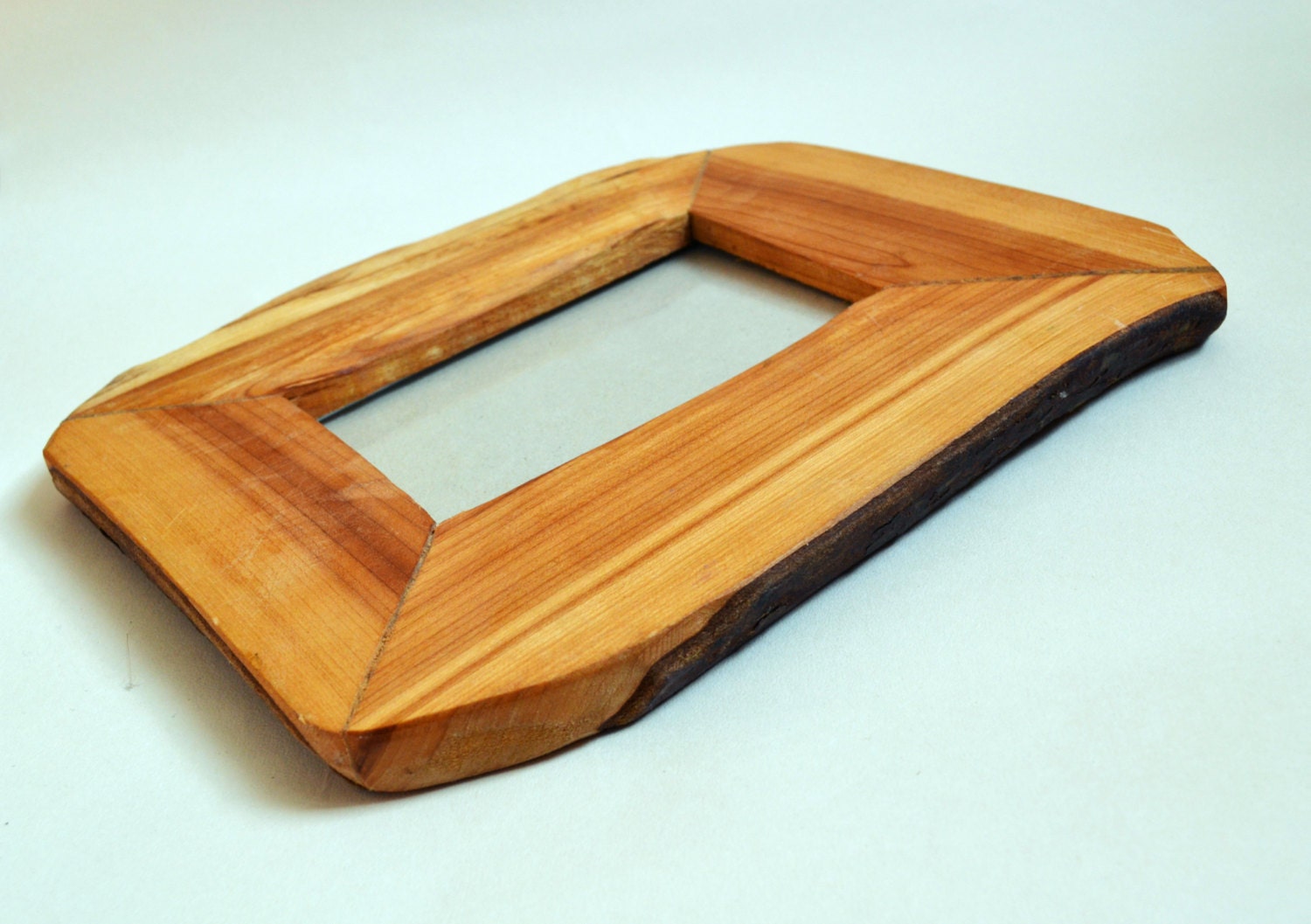 Rustic- Cottage Chic - Handmade - Picture Frame - Wood - Live Edges - Wall Hanging -Cabin/Country Home- Wall Decor