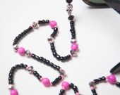 Funky Skull Sunglasses chain pink