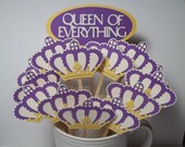 Crown Cupcake toppers--Queen of Everything--12