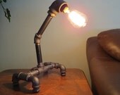 Industrial Steampunk Steel Pipe Lamp