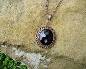 Black & Copper Pendant Necklace