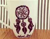 Handwritten Personalized Dreamcatcher Coffee Mug with Handmade Design from Anchored By J