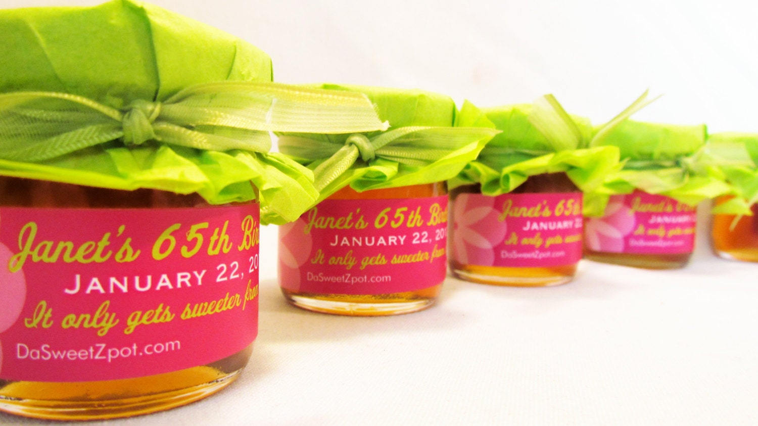 Tea Party Favors - Personalized with your choice of Jam, Coffee, Tea, Honey, Spices, Sauces and more