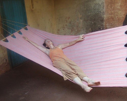 Expansive hammock, organic and hand loomed