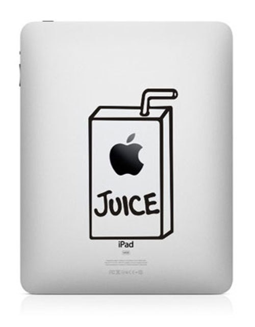 Juice Box -- iPad Decal iPad Sticker Art Vinyl Decal for Macbook Pro / Macbook Air / iPad 1 / iPad 2 / iPad 3/iPad 4/ iPad mini