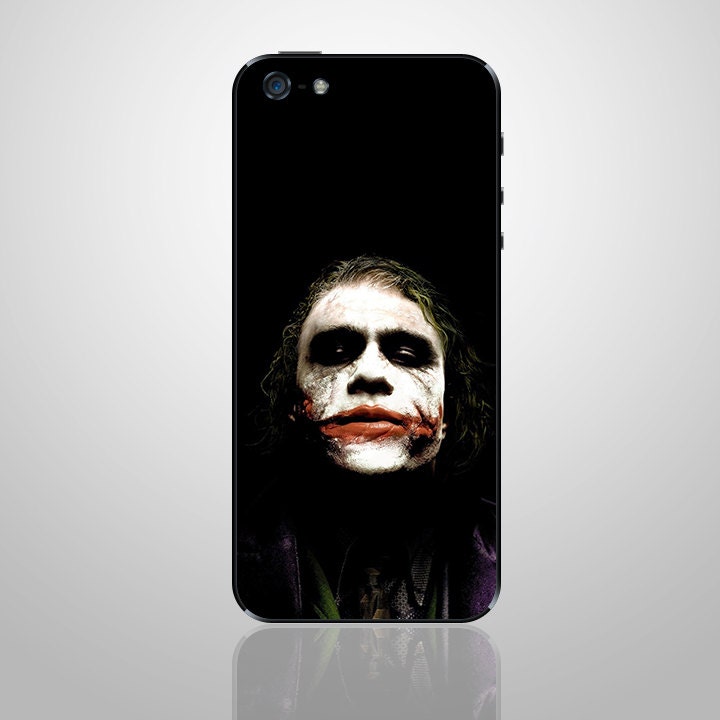 Joker Batman -- iPhone Back Cover Decal iPhone 5 Decals  iPhone 4S / iPhone 4 Decal Sticker Apple iPhone Vinyl Case Skin