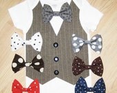 Baby vest onesie. Suit fabric vest onesie. Toddler vest shirt. Tie tshirt. Bow tie onesie. Carters onesie.Baby Wedding outfit. Baby Tuxedo