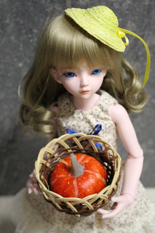1/4 BJD doll  dress bell for MSD with blue ribbon