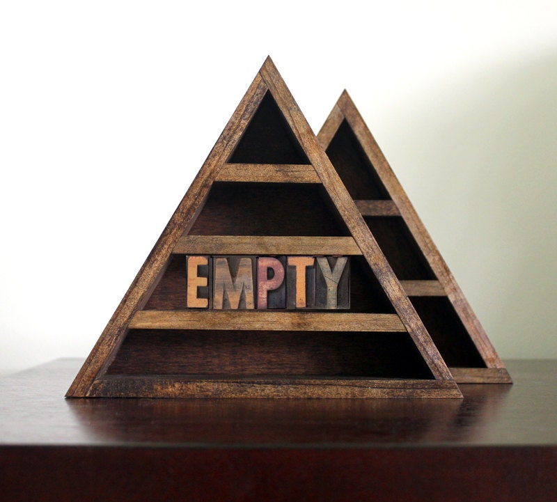 Triangle Wall Shelf - Ready for your collection - Four Tier