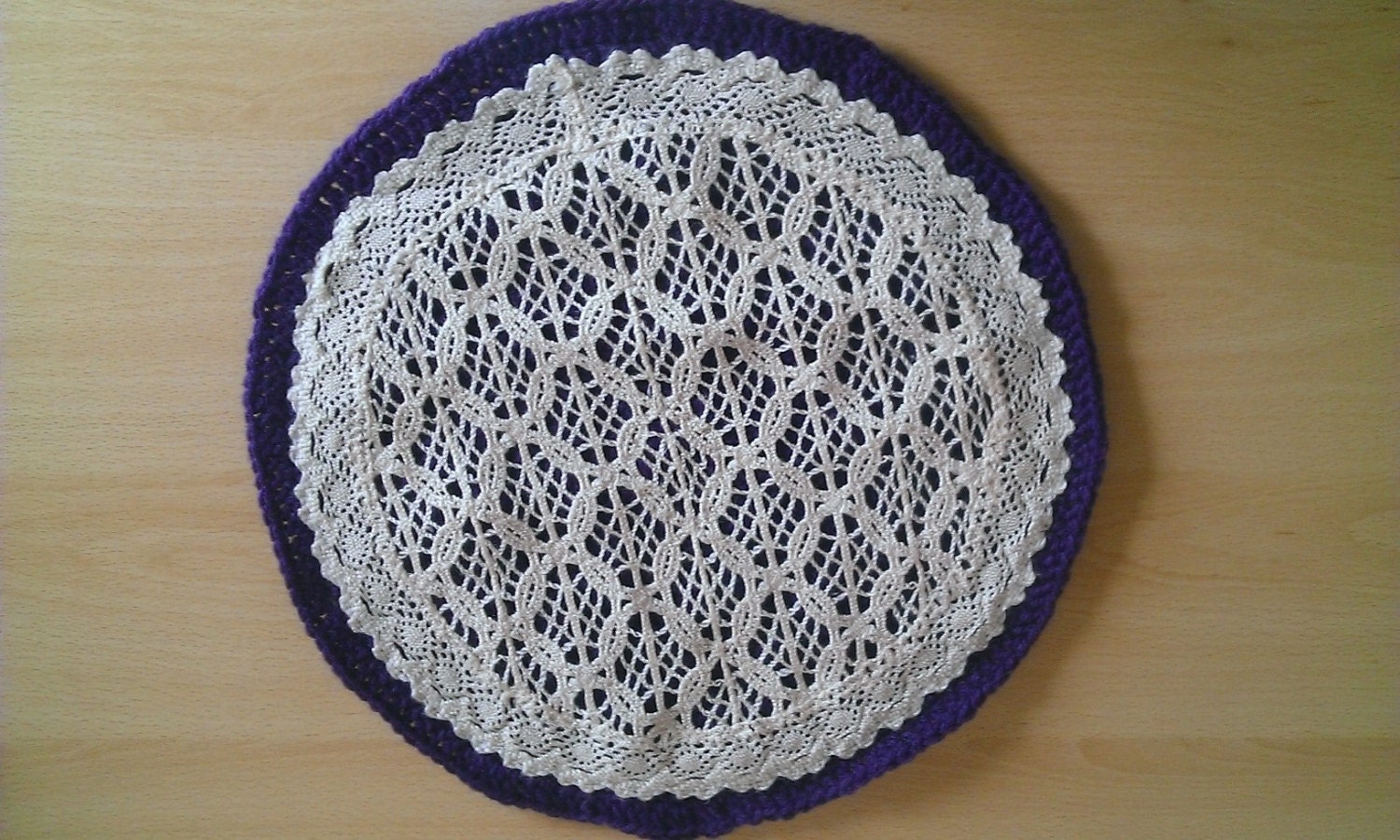 Upcycled Crochet pot holder with Vintage Crochet Doily