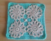 Upcycled crochet pot holder with Vintage Crocheted Doily