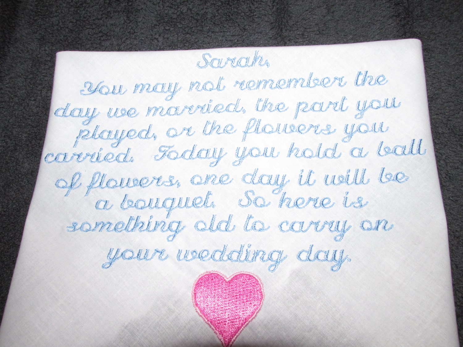 Flower Girl Personalized Handkerchief with free gift box