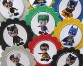 Mini Batman Character  Cupcake Toppers/Party Picks (item 148)