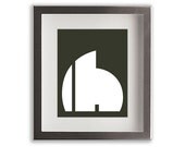 H Abstract Letter Art Print - 8x10, letter, font, nursery art, typography, modern art, home decor, initials, monogram, wedding gift