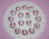 5 Kawaii Squishy Emotional Blush Face Mini Buns