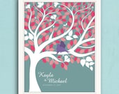 16x20 Personalized Wedding Tree Guest Book. 140 Guest Sign in. Great for Wedding, Bridal Shower, Anniversary. T096