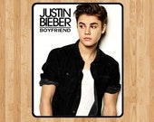 Justin Bieber BOYFRIEND Beliebers Bed Throw Fleece Blanket Medium Size 50" x 60"