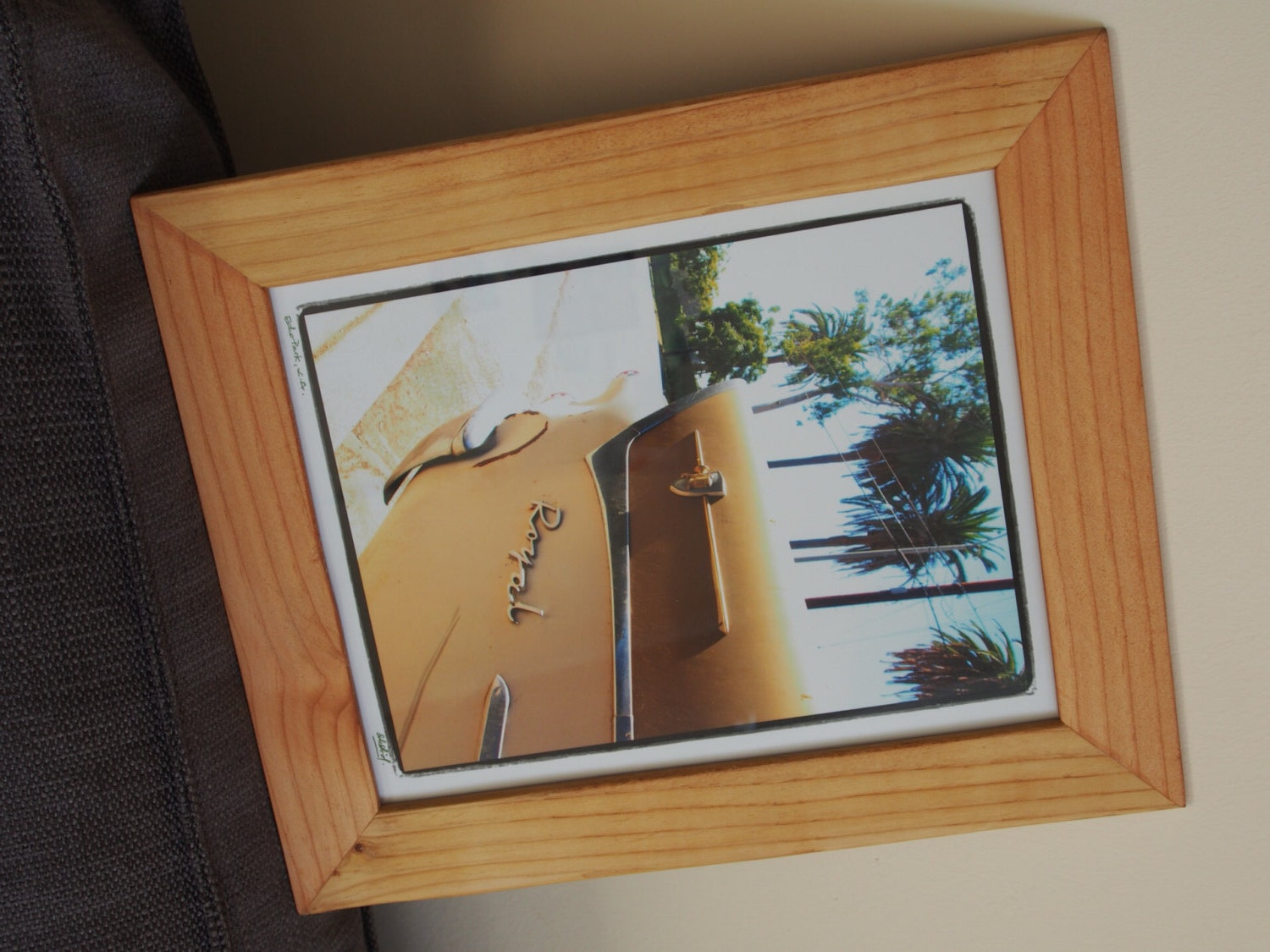 FENDER BENDER - unique, handmade wooden frame and limited print
