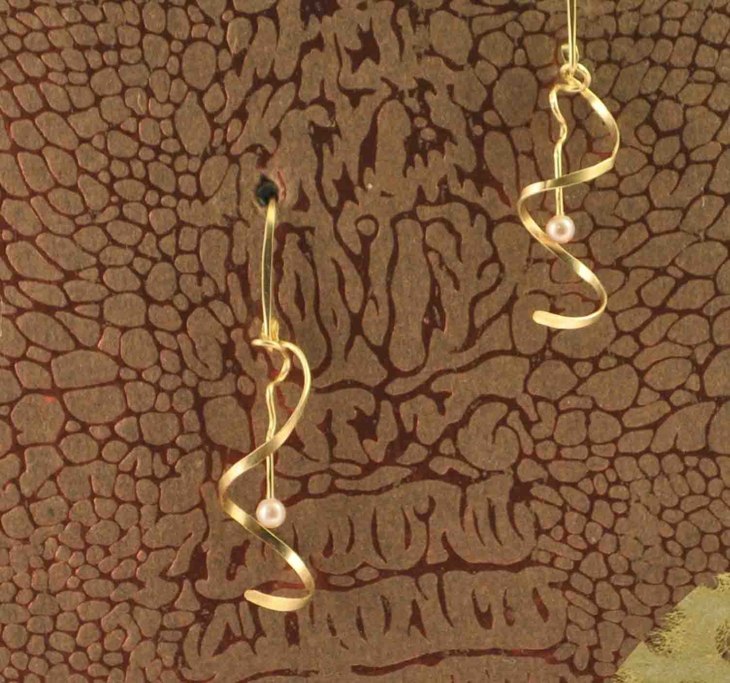 Elegant and Sophisticated 14 kt Yellow Gold Filled Dangle Earrings with Lovely Pink Pearls, For Custom Designs in 14kt Solid Gold, Just ask