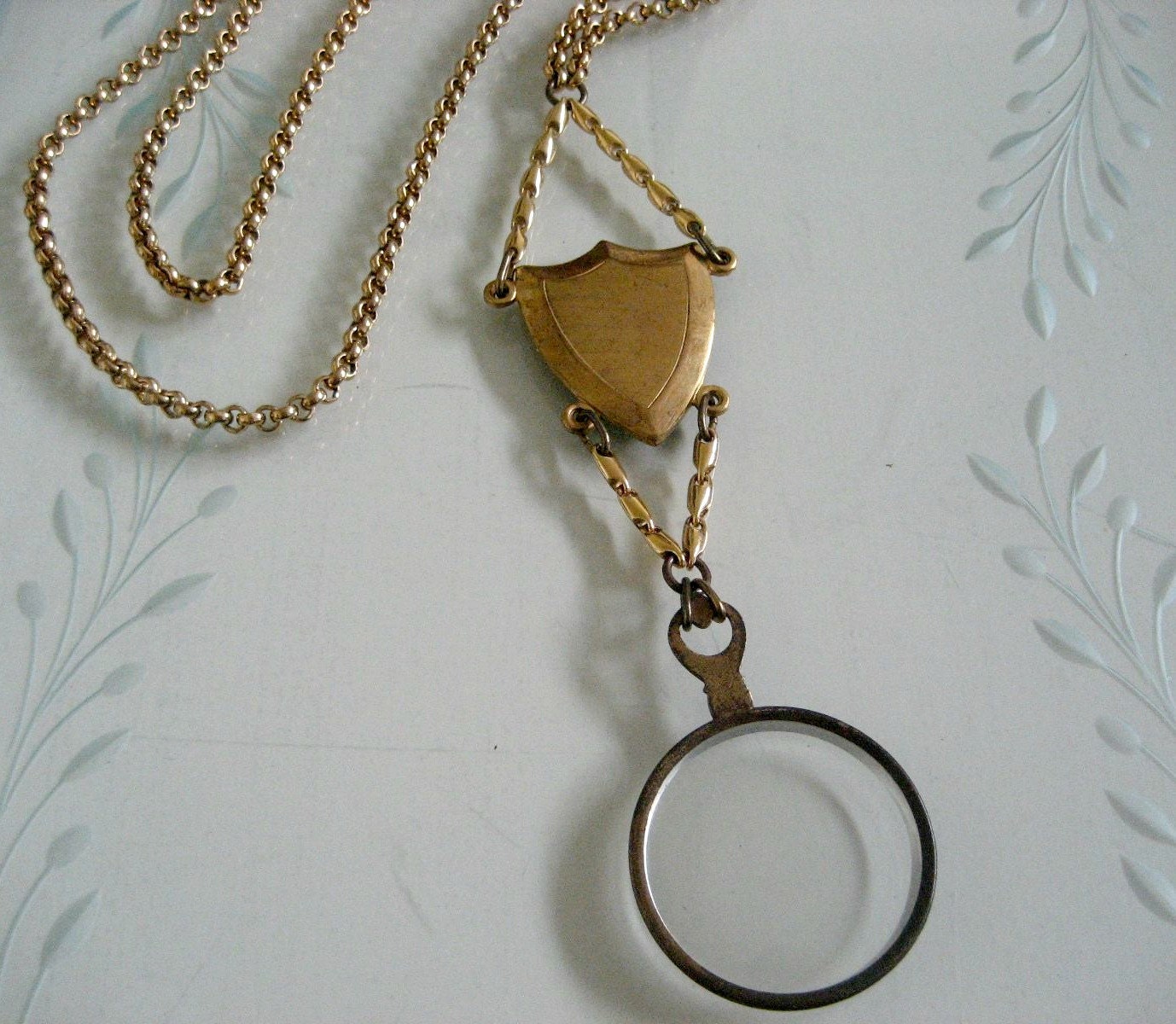 shielded from the view - antique optical lens assemblage necklace