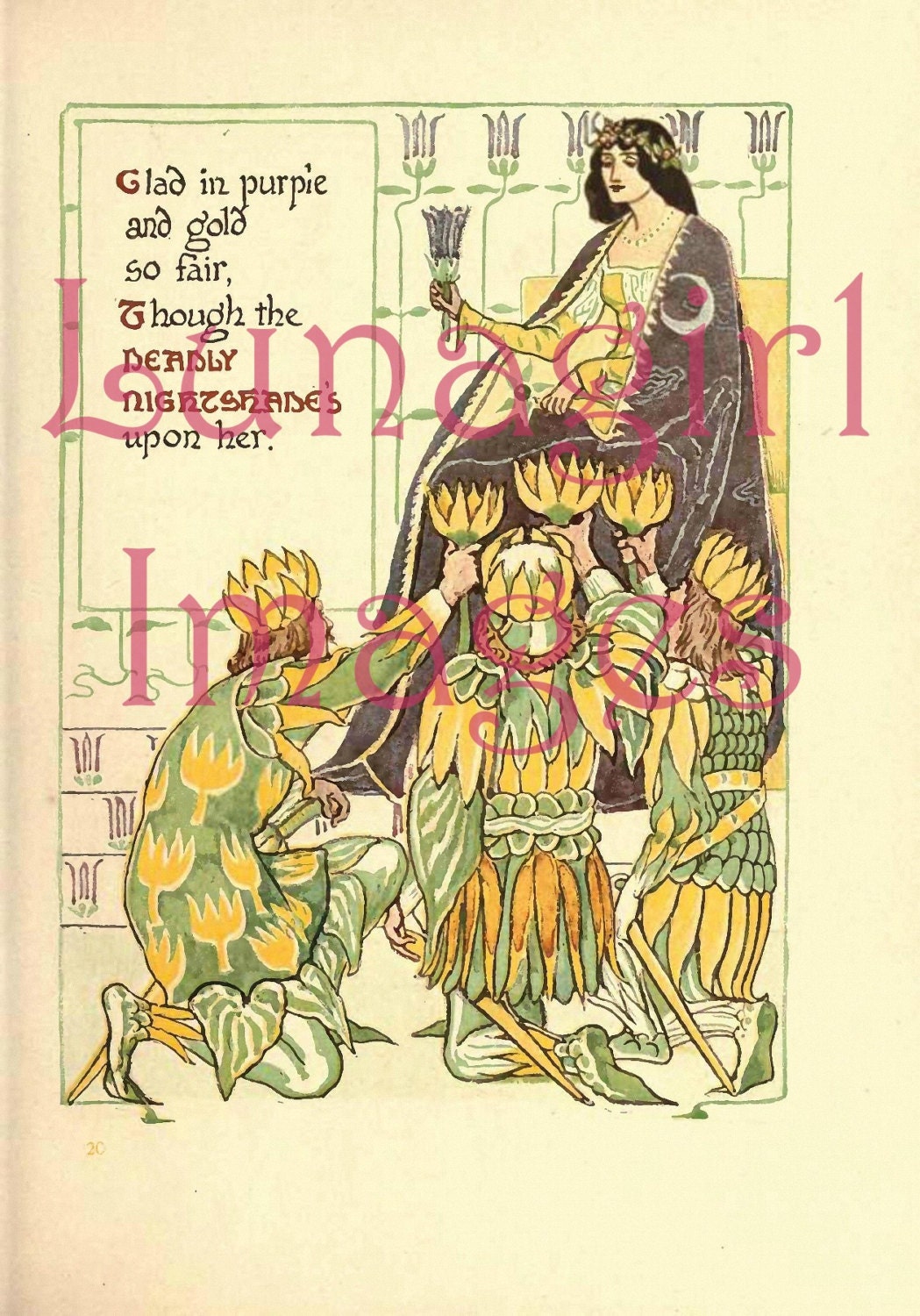 Lunagirl PICTURE Books - 16 Complete Books illustrated Walter Crane in Printable Images
