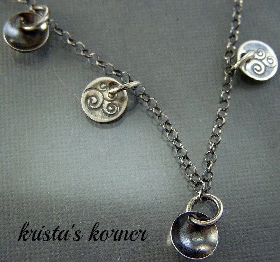 Sterling Silver Disc Necklace