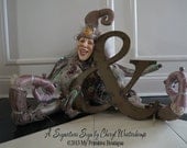 Large WOODEN AMPERSAND SYMBOL, Cut Out Wood Letters, Any Letter Available, Nursery Decor, Wedding Decor, Shabby Chic Letters