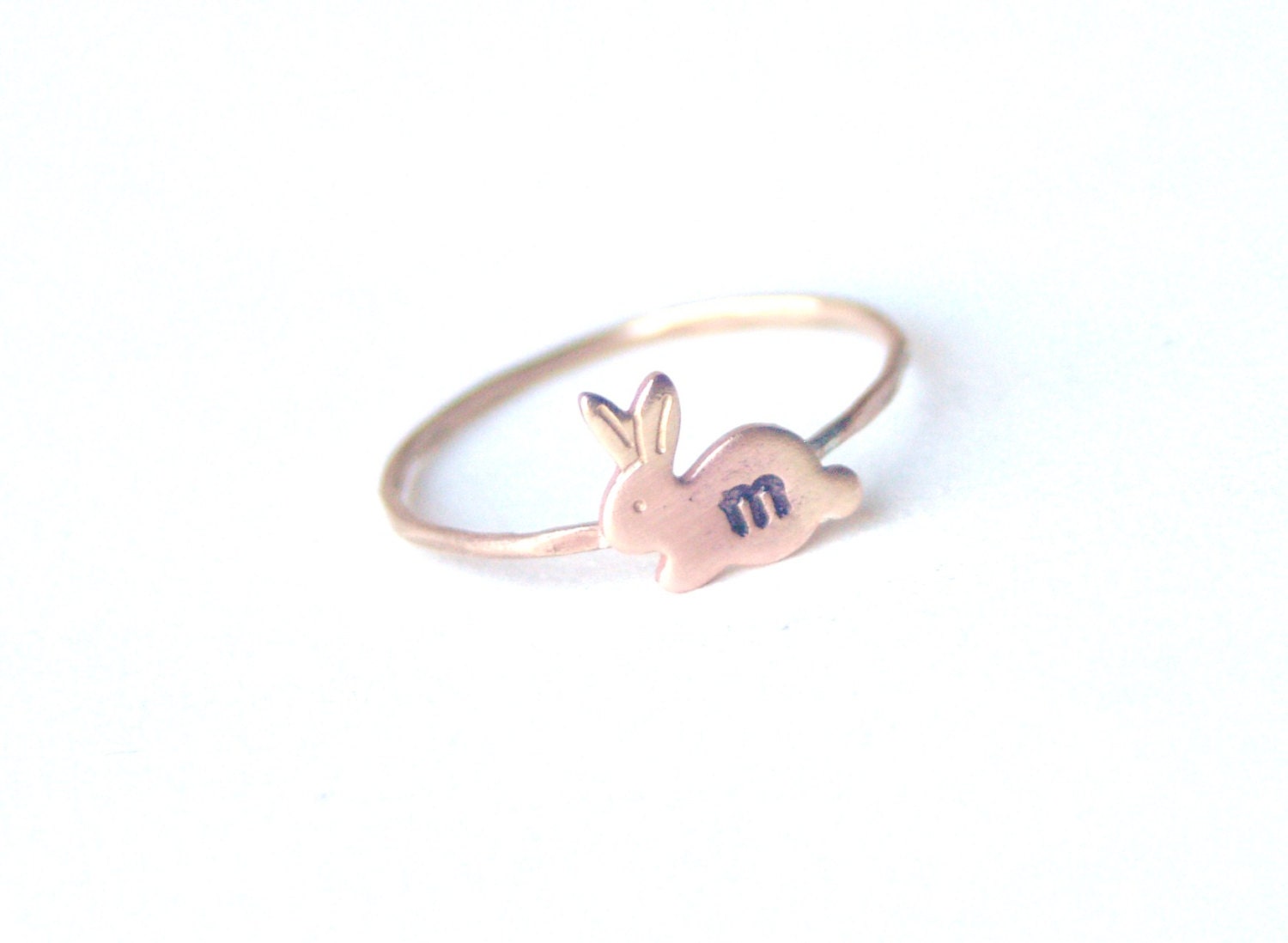 Personalized Initial Little Bunny Ring