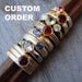 RESERVED for Adrienne - Forever Brilliant Moissanite and Recycled 14k Yellow Gold Wedding Rings (Set of Three), Made to Order