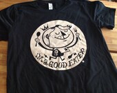 Good Eater Soft Tshirt - Adult Black Tee Shirt - Unisex Sizes XS S M L XL XXL - Food Crown Ice Cream King - Little Friends of Printmaking