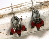 Ruby Red Trio of Faceted Petite Stones