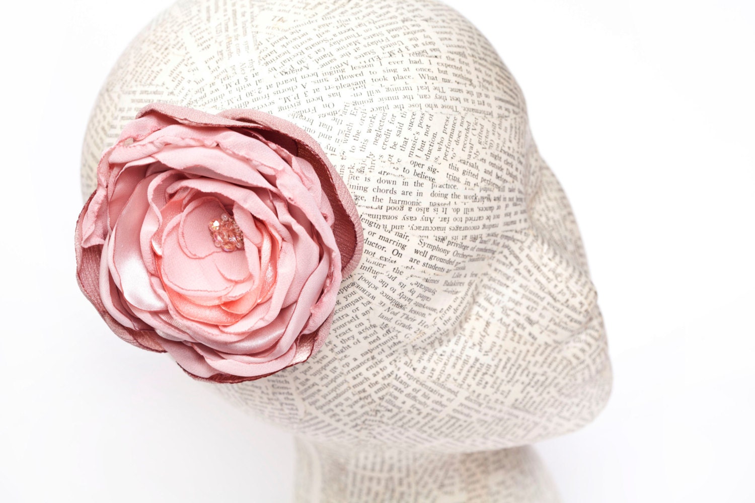 Wedding Flower Hair clip  - Large Pink Flower Hair pin