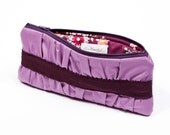 Pleated Clutch - Bridesmaid gift, zipper pouch