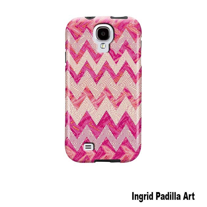 Samsung Galaxy S4 Case,  Galaxy S3 Case,  Pink Chevron, Funky, Abstract, Art, GalaxyS4 case, phone cases, by Ingrid