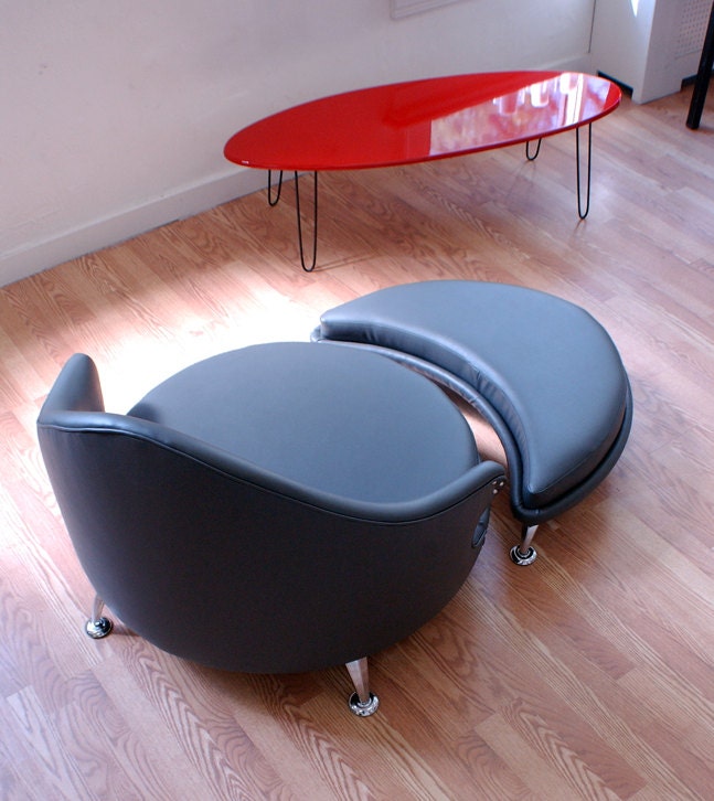 Havana Retro Lounge Chair and Ottoman Mid Century Modern Furniture