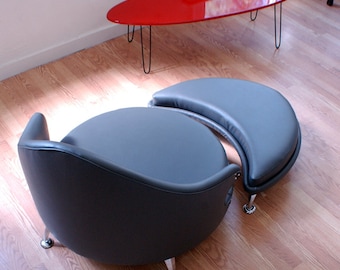 Havana Retro Lounge Chair and Ottoman Mid Century Modern Furniture