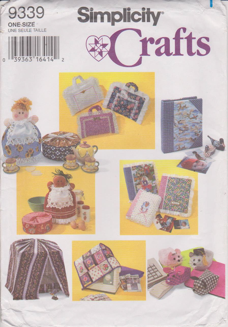 Simplicity 9339 - Sewing Patterns for Crafts - Covers for Sewing Machines-Computer Mouse-Casserole Dish-etc