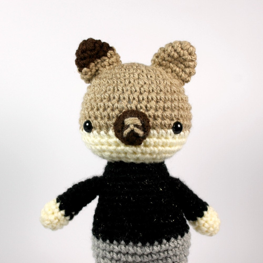 crochet toy dog, stuffed puppy, amigurumi plush toy, plushie boy toy .. little geoffrey