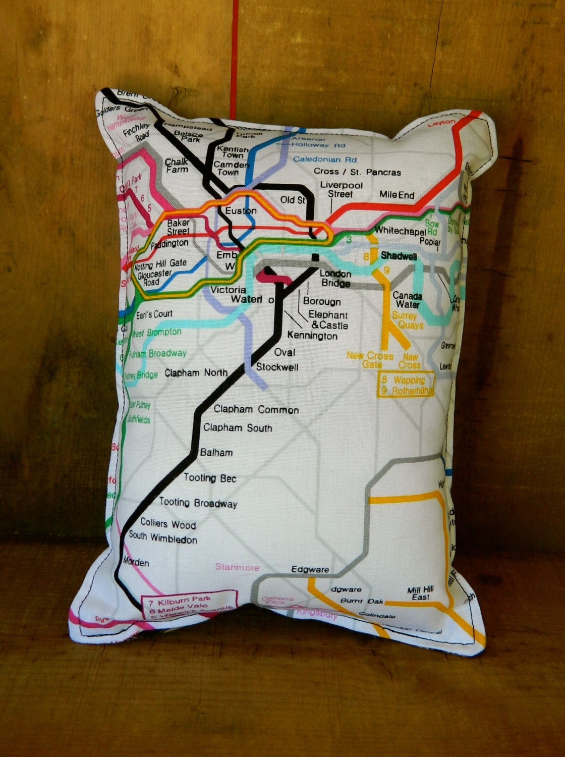 London Underground Map Binky Lavender Pillow For Kitty