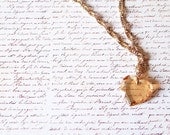 Grace Kelly -- Swarovski Heart Necklace - Gold Jewelry, Classic Charm Necklace, Everyday Occasons, Great for Layering, All Ages, Heart Charm