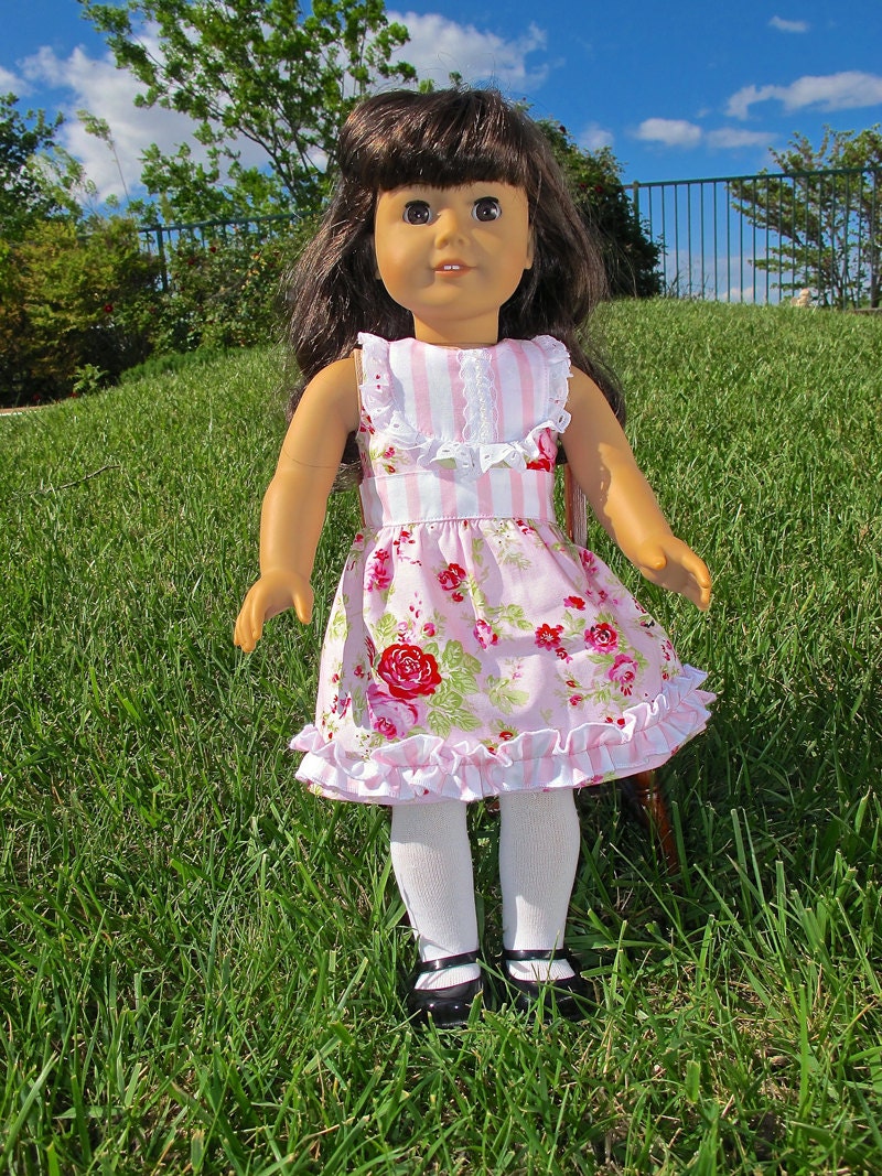 Doll Dress Sewing Pattern - 18 inch Doll Clothes Pattern fits American Girl - match Girl and Doll