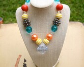 Blue and Yellow Bublegum Necklace