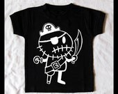 Baby Zombie Pirate Yarr black t-shirt Alternative Punk Rock Goth